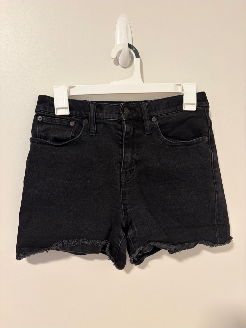 Madewell Black High Rise Denim Jean Shorts Size 26